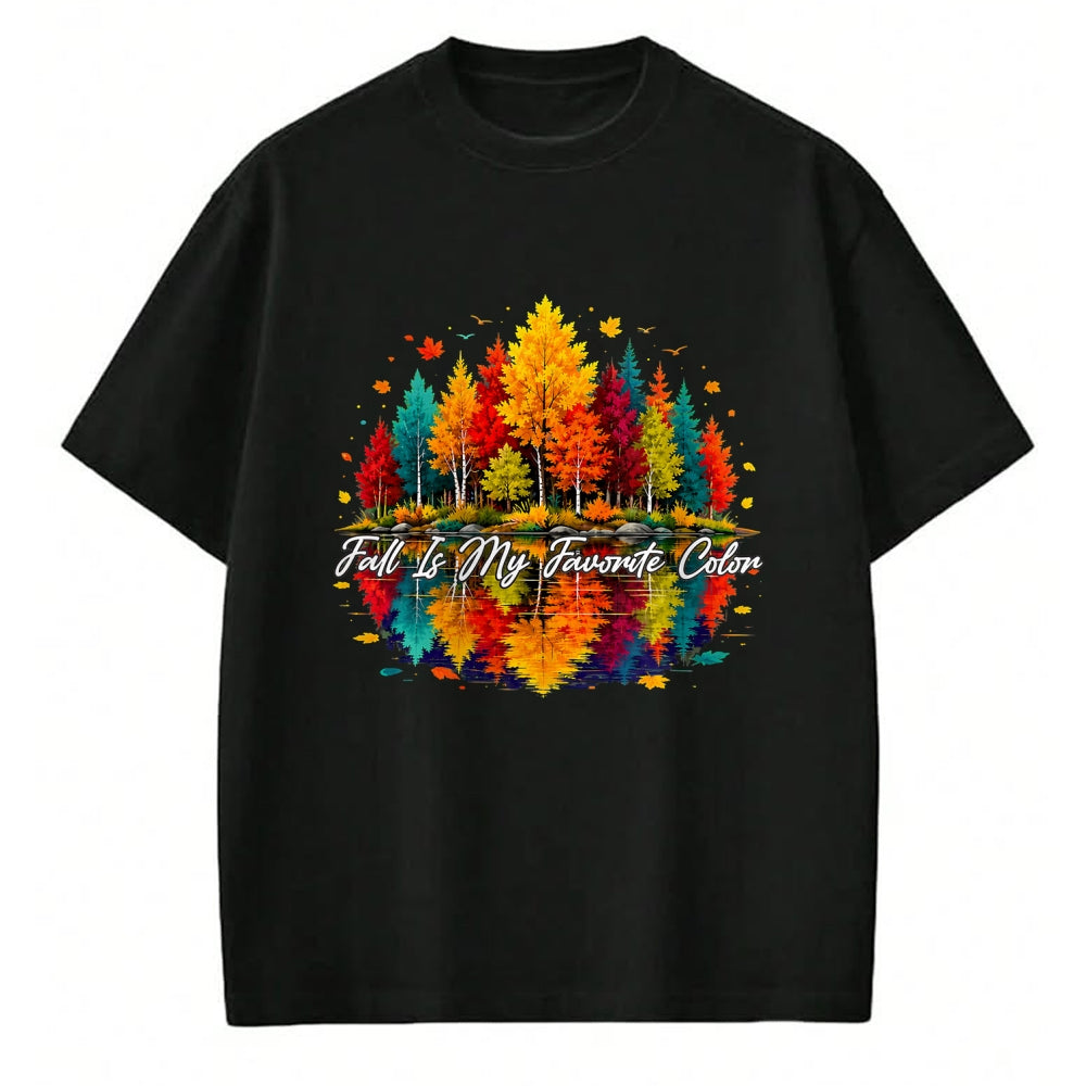 Best Thanksgiving Family Shirt , Funny Thanksgiving UnisexT-Shirt/Hoodie/Sweatshirt HLT00 - Vintage Autumn Leaves Funny Fall is My Favorite Color T-Shirt