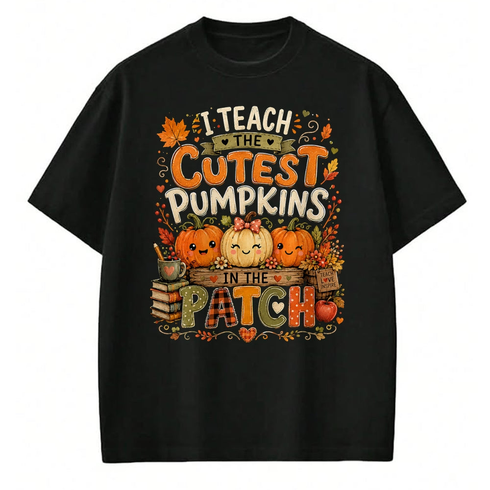 Best Teacher Shirt, Funny Teacher UnisexT-Shirt/Hoodie/Sweatshirt HLT00 - I Teach the Cutest Pumpkins in the Patch Teacher Fall T-Shirt (1)