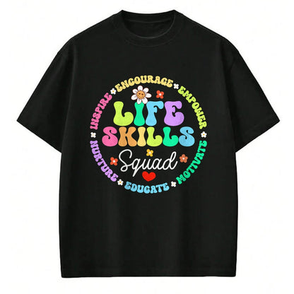 Best Teacher Shirt, Funny Teacher UnisexT-Shirt/Hoodie/Sweatshirt HLT00 - Groovy Life Skills Squad Teacher Special Ed SPED Team Crew T-Shirt