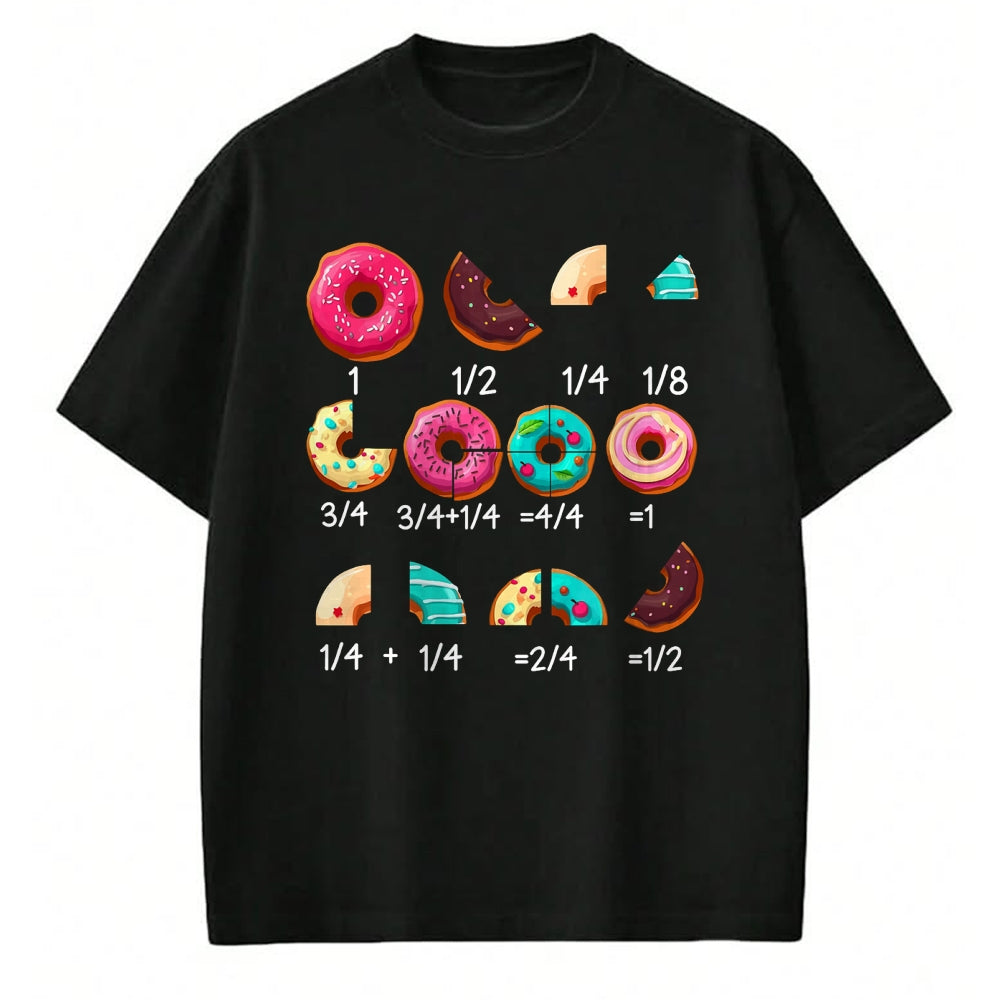 Best Teacher Shirt, Funny Teacher UnisexT-Shirt/Hoodie/Sweatshirt HLT00 - Math Donut Fraction Back to School Teacher Gifts Tee T-Shirt
