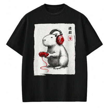 Cute Capybara Shirt, Funny Capybara Unisex T-Shirt/Hoodie/Sweatshirt HLT00 - Gamer Japanese Art Men Women Teens Kids Funny Capybara T-Shirt