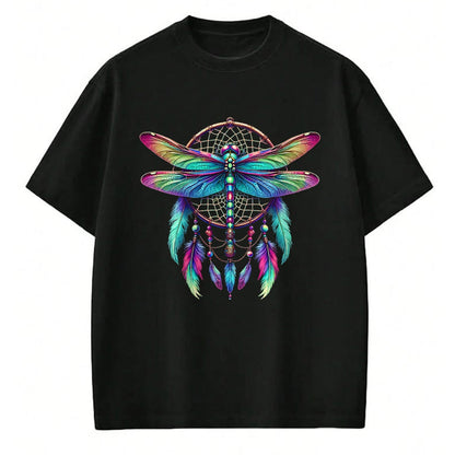 Native American T-Shirts, Vintage Native American Unisex T-Shirt/Hoodie/Sweatshirt HLT00 - Dragonfly Dream Catcher - Native American Dreamcatcher