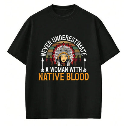 Native American T-Shirts, Vintage Native American Unisex T-Shirt/Hoodie/Sweatshirt HLT00 - Native American Heritage Indigenous Woman With Native Blood
