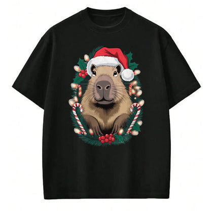 Cute Capybara Shirt, Funny Capybara Unisex T-Shirt/Hoodie/Sweatshirt HLT00 - Capybara Christmas Long Sleeve T-Shirt (3)