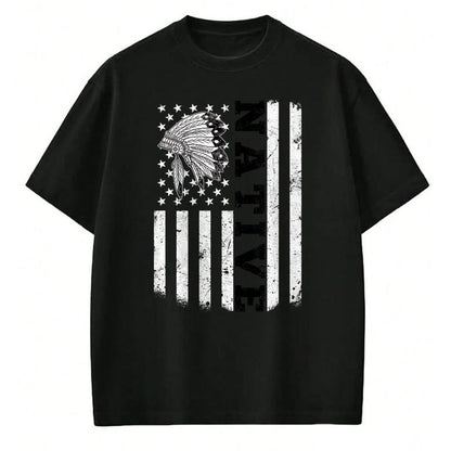 Native American T-Shirts, Vintage Native American Unisex T-Shirt/Hoodie/Sweatshirt HLT00 - Native American Flag for Native Americans Orange Day