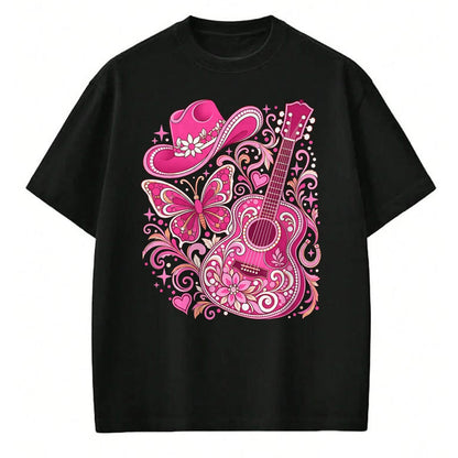Guitar Lover Shirt, Funny Guitar UnisexT-Shirt/Hoodie/Sweatshirt HLT00 - Western Cowgirl Guitar Women Girls T-Shirt