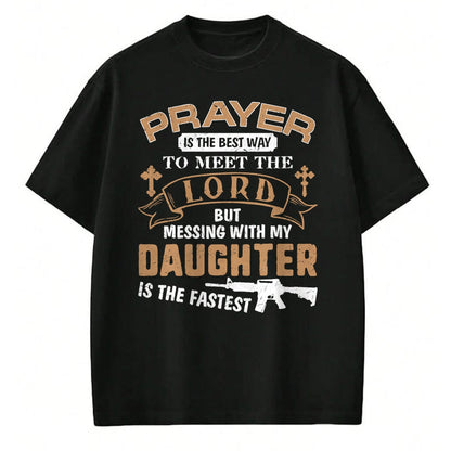 Gift for Dad Shirt, Funny Dad Unisex T-Shirt/Hoodie/Sweatshirt HLT00 – Father Day Funny For Proud Daddy Dad If You Mess My Daughter T-Shirt