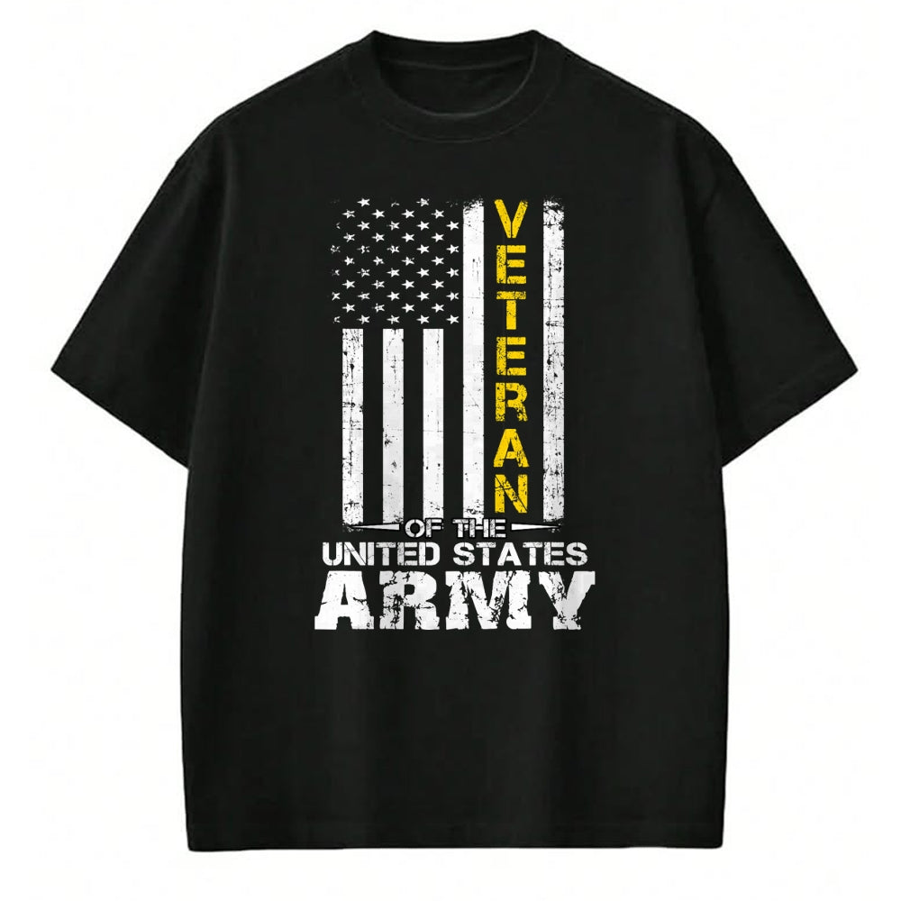 Proud Veteran Shirt, Funny Veteran UnisexT-Shirt/Hoodie/Sweatshirt HLT00 - Veteran of United States US Army Veteran Gold T-Shirt