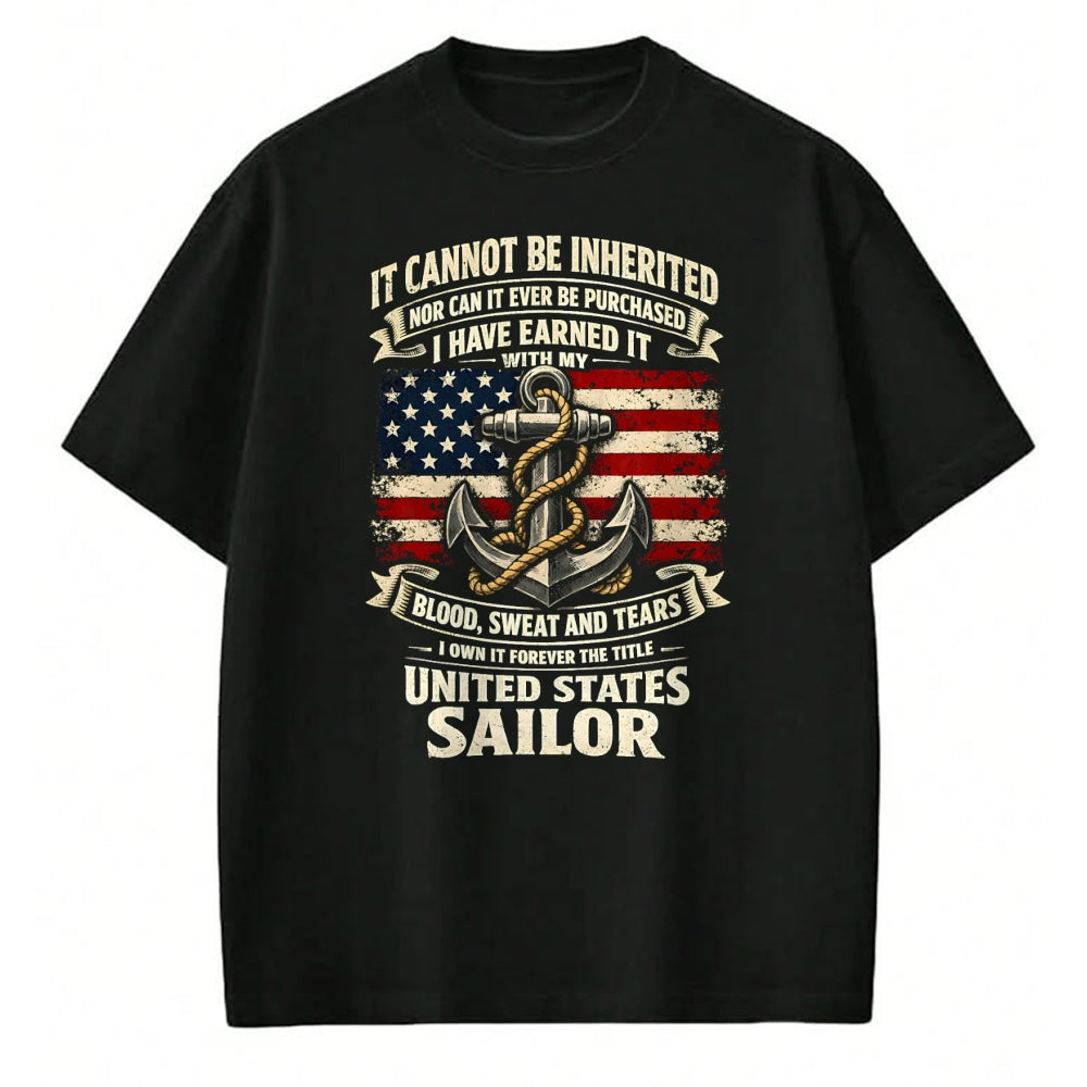 Proud Veteran Shirt, Funny Veteran UnisexT-Shirt/Hoodie/Sweatshirt HLT00 - Own Forever The Title U.S Sailor Military Veteran Flag USA T-Shirt