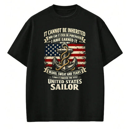 Proud Veteran Shirt, Funny Veteran UnisexT-Shirt/Hoodie/Sweatshirt HLT00 - Own Forever The Title U.S Sailor Military Veteran Flag USA T-Shirt