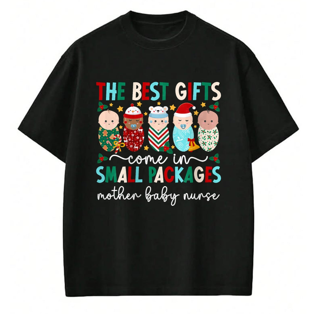 Funny Nurse Shirt, Nurse Unisex T-Shirt/Hoodie/Sweatshirt HLT00 - Small Packages Mother Baby Nurse Christmas Mom Baby Nurse T-Shirt