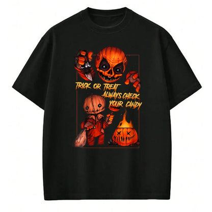 Best Thanksgiving Family Shirt , Funny Thanksgiving UnisexT-Shirt/Hoodie/Sweatshirt HLT00 - Vintage Trick Or Treat Always Check Your Candy, Pumpkin T-Shirt