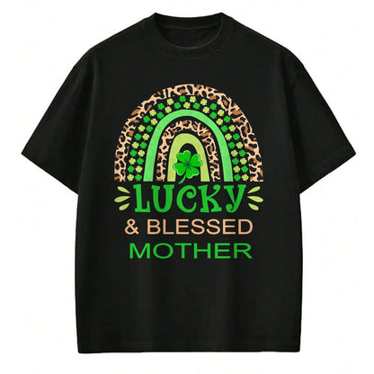 Gift for Mom Shirt, Funny Mom Unisex T-Shirt/Hoodie/Sweatshirt HLT00 - One Lucky Mom St. Patricks Day Blessed Mother Mama T-Shirt