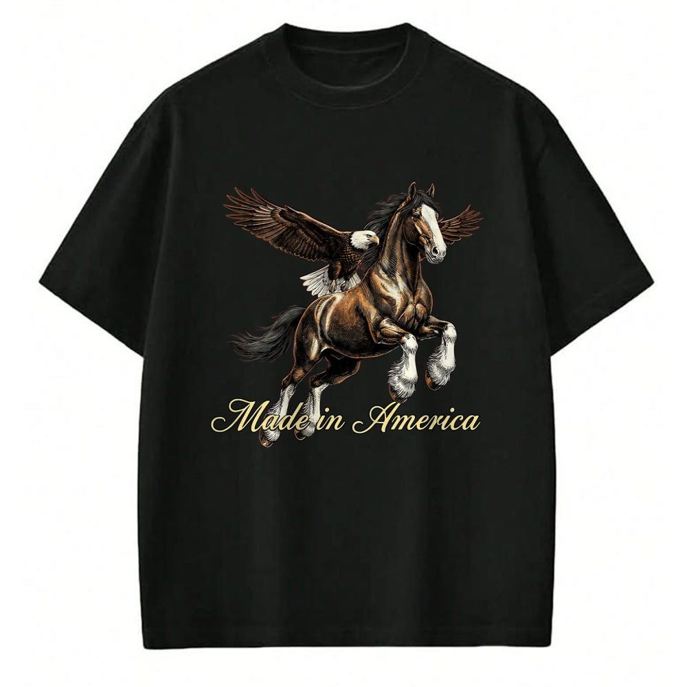 Best Horse Lover Shirt , Funny Horse UnisexT-Shirt/Hoodie/Sweatshirt HLT00 - Made in America Western Horse Eagle Design T-Shirt