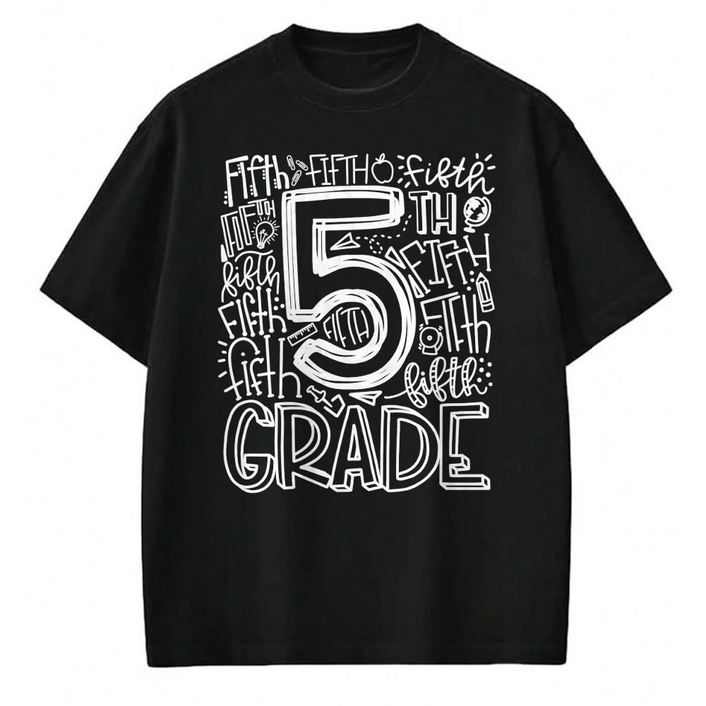 Best Teacher Shirt, Funny Teacher UnisexT-Shirt/Hoodie/Sweatshirt HLT00 - 5th Grade Teacher Shirts Typography Team Fifth Grade Back to School Tees T Shirts