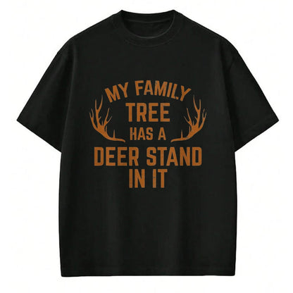 Funny Hunting Shirt, Gift For Hunting Lover Unisex T-Shirt/Hoodie/Sweatshirt HLT00 - My Family Tree Has A Deer Stand in It Hunting Tshirt T-Shirt, Men, Black, 3X-Large