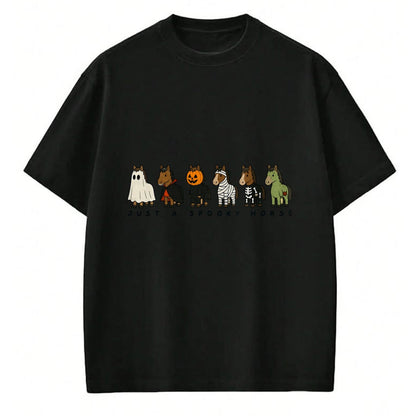 Best Horse Lover Shirt , Funny Horse UnisexT-Shirt/Hoodie/Sweatshirt HLT00 - Just A Spooky Horse Ghost Pumpkin Halloween Costumes T-Shirt