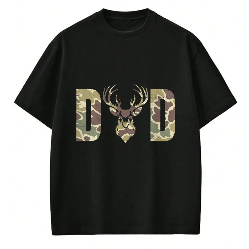 Funny Hunting Shirt, Gift For Hunting Lover Unisex T-Shirt/Hoodie/Sweatshirt HLT00 - Old School Camo Dad Hunting, Camouflage Deer Father_s Day T-Shirt