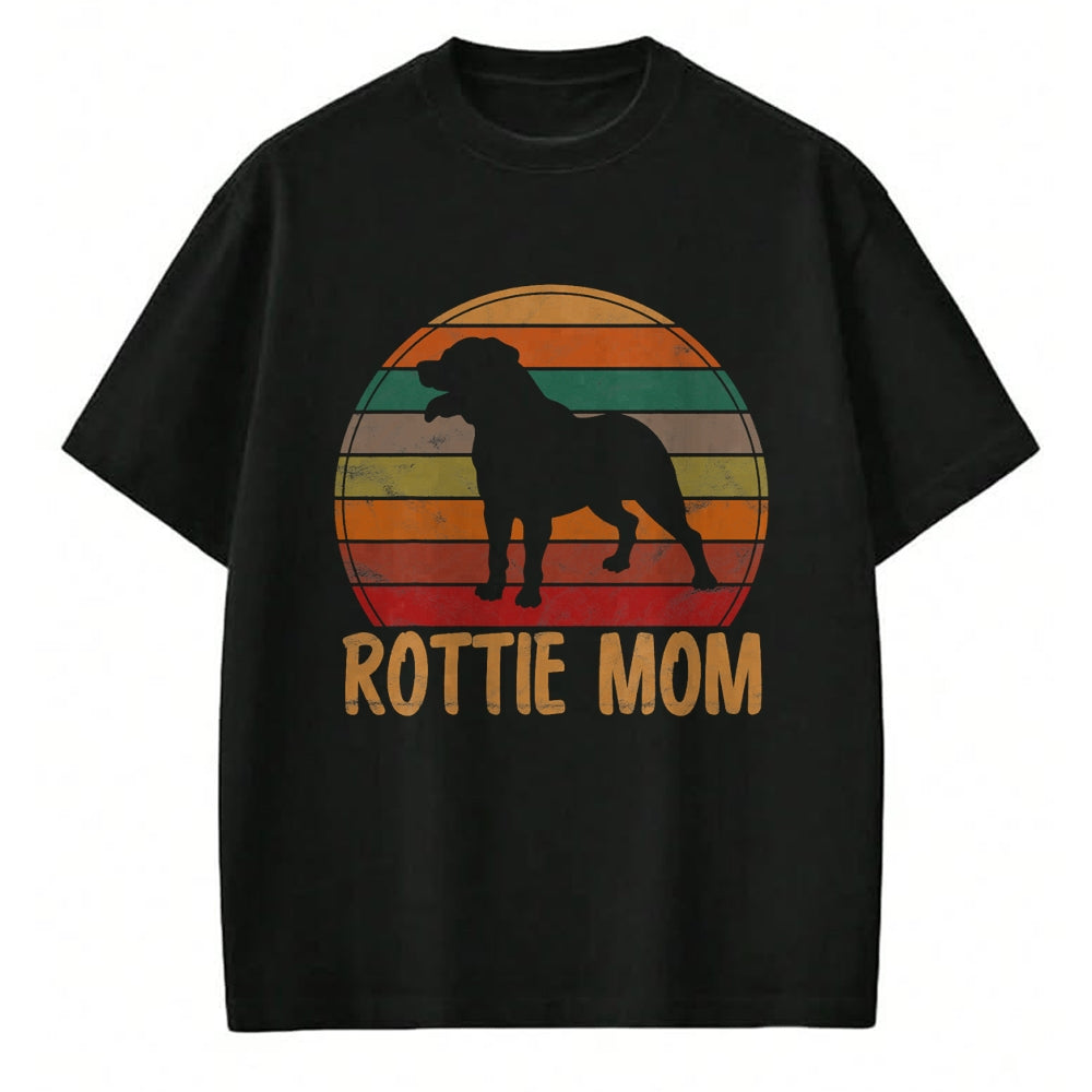 Dog Love Shirt, Dog Lover Gift T-Shirt/Hoodie/Sweatshirt HLT00 - Retro Rottweiler Mom Gift Rott Dog Mother Pet Rottie Mama T-Shirt