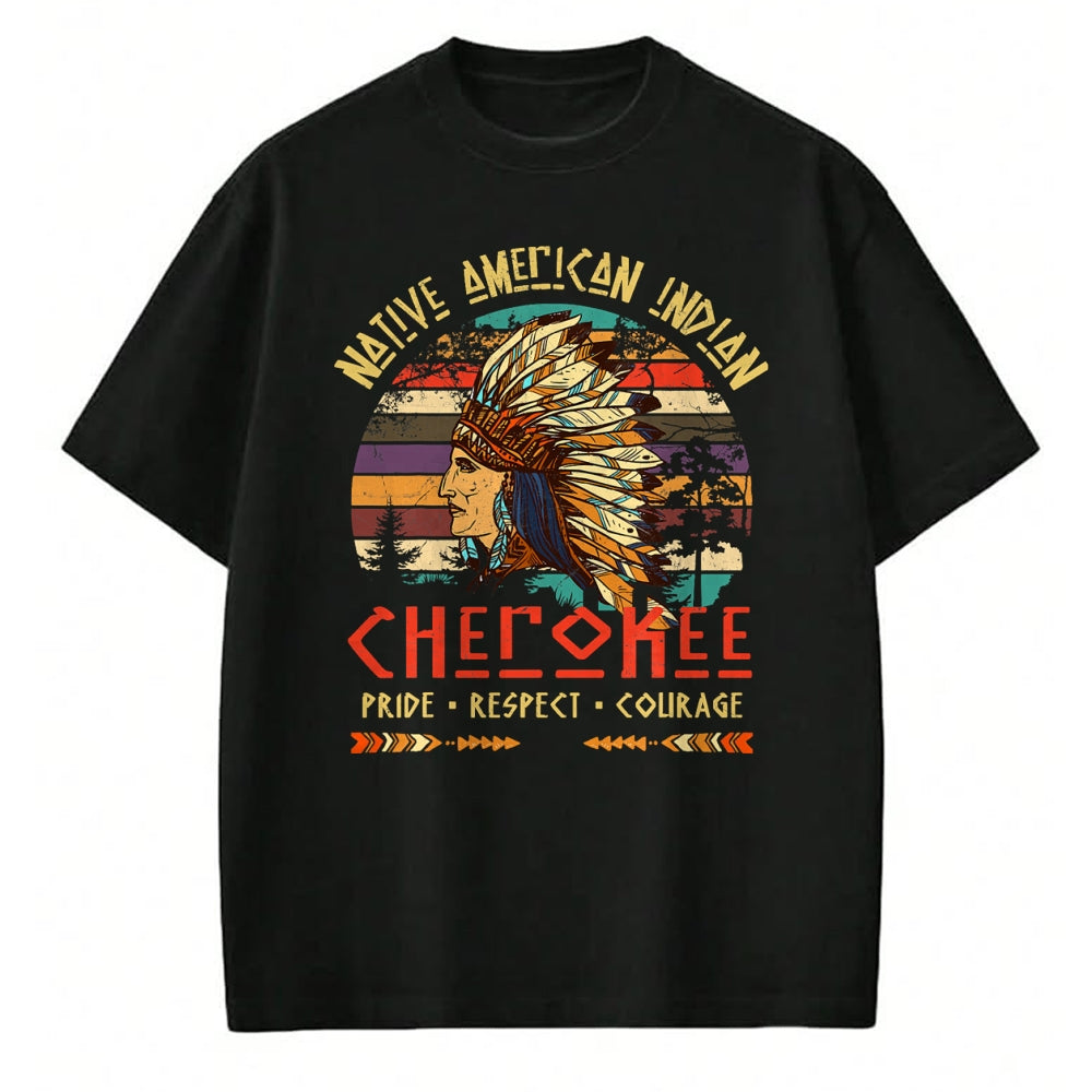 Native American T-Shirts, Vintage Native American Unisex T-Shirt/Hoodie/Sweatshirt HLT00 - Cherokee Native American Indian Pride Indigenous Tribe