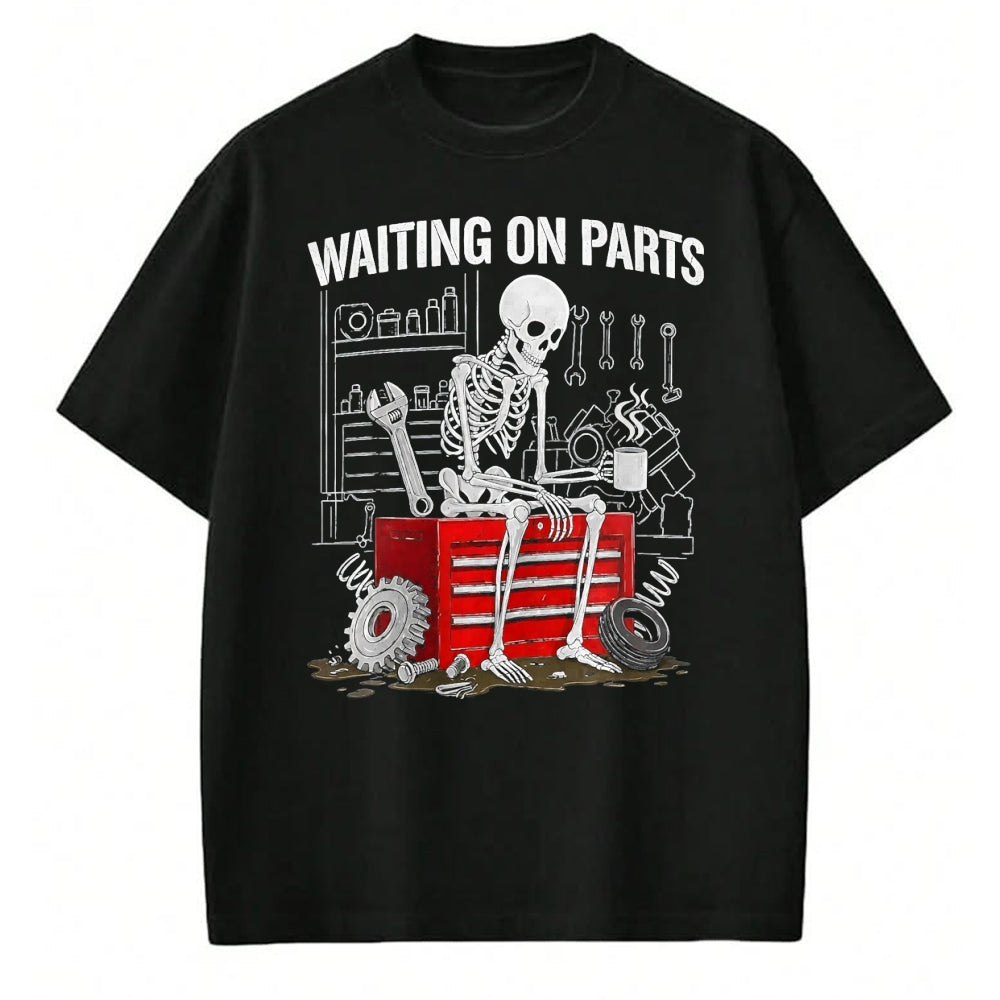Best Mechanic Life Shirt, Funny Mechanic UnisexT-Shirt/Hoodie/Sweatshirt HLT00 - Funny Waiting On Parts Mechanic Skeleton Auto Repair Life T-Shirt, Men, Black, 3X-Large (1)