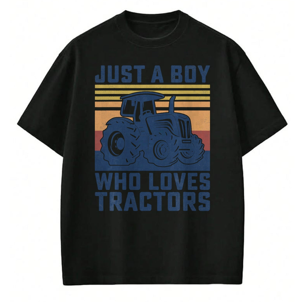 Best Farmer Life Shirt, Funny Farmer UnisexT-Shirt/Hoodie/Sweatshirt HLT00 - Kids Farm Just a Boy Who Loves Tractors, Farmers, Toddlers, Boys T-Shirt