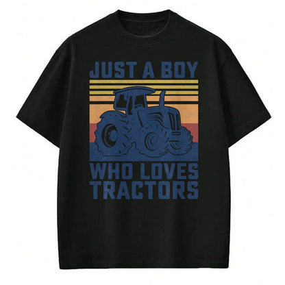 Best Farmer Life Shirt, Funny Farmer UnisexT-Shirt/Hoodie/Sweatshirt HLT00 - Kids Farm Just a Boy Who Loves Tractors, Farmers, Toddlers, Boys T-Shirt