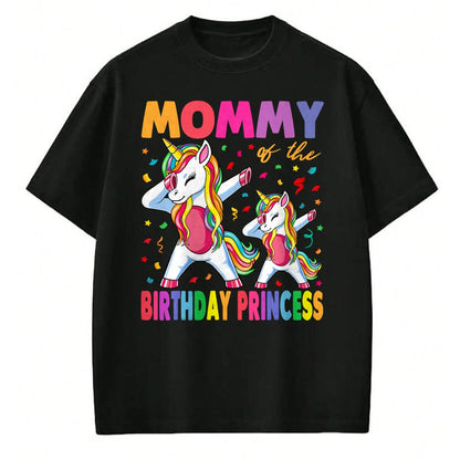 Gift for Mom Shirt, Funny Mom Unisex T-Shirt/Hoodie/Sweatshirt HLT00 - Mommy of the Birthday Princess Girl Dabbing Unicorn Mom T-Shirt