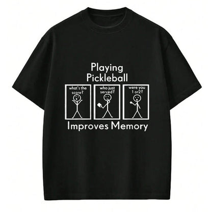 Funny Pickleball Shirt, Pickleball Lover Unisex T-Shirt/Hoodie/Sweatshirt HLT00 - Playing Pickleball Improves Memory Player for Men Women Tee T-Shirt