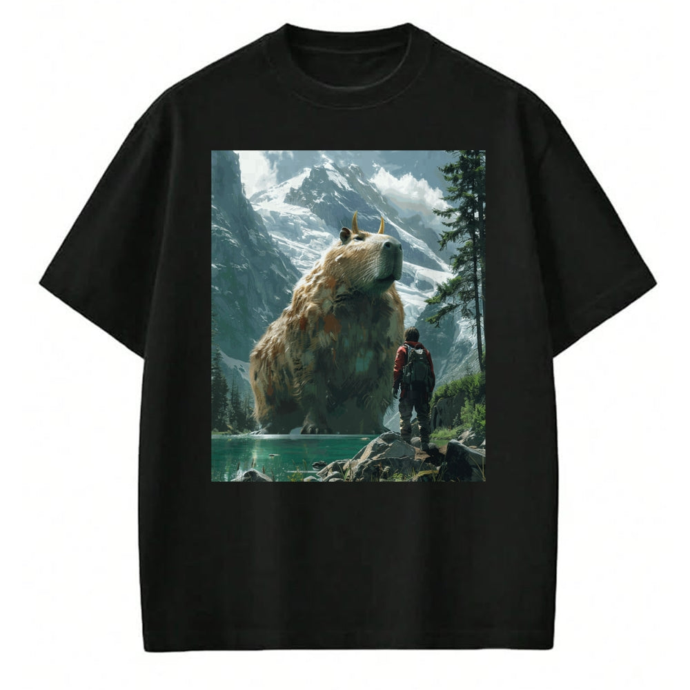Cute Capybara Shirt, Funny Capybara Unisex T-Shirt/Hoodie/Sweatshirt HLT00 - Funny Graphic Capybara Long Sleeve T-Shirt (1)
