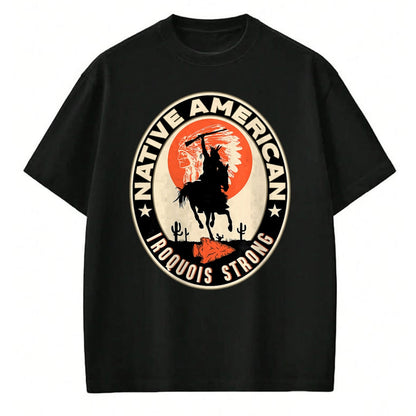 Native American T-Shirts, Vintage Native American Unisex T-Shirt/Hoodie/Sweatshirt HLT00 - Iroquois Tribe Native American Indian Strong Warrior Retro L