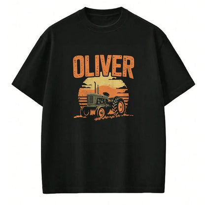 Best Farmer Life Shirt, Funny Farmer UnisexT-Shirt/Hoodie/Sweatshirt HLT00 - Oliver Personalized Nametag Tractor for Oliver T-Shirt