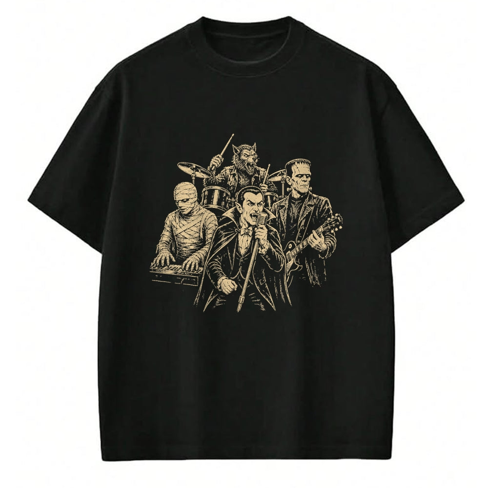 Guitar Lover Shirt, Funny Guitar UnisexT-Shirt/Hoodie/Sweatshirt HLT00 - Dracula Guitar Vampire Mummy Werewolf T-Shirt