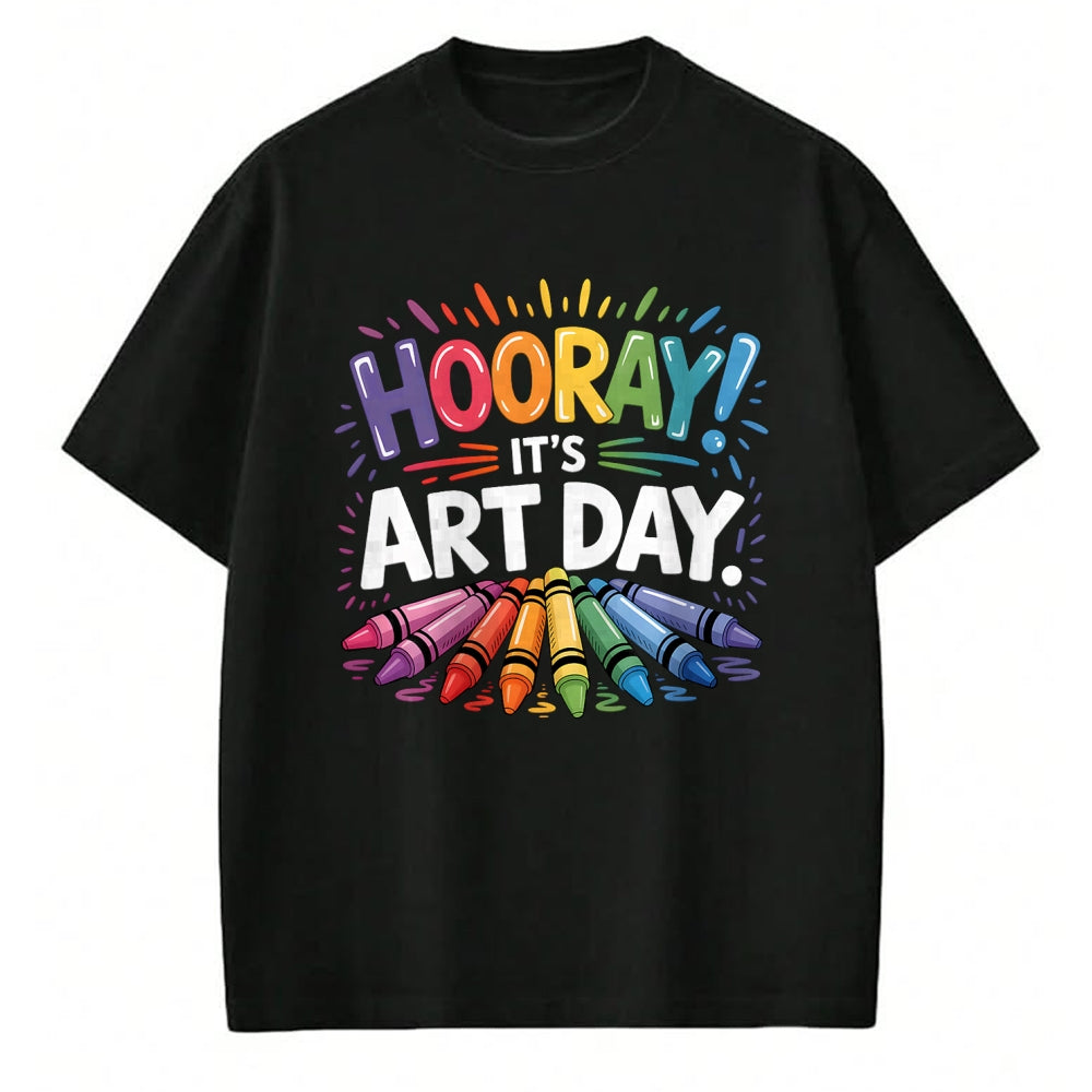 Best Teacher Shirt, Funny Teacher UnisexT-Shirt/Hoodie/Sweatshirt HLT00 - Back to School Hooray It's Art Day Art Teacher Art Artist T-Shirt