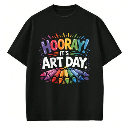 Best Teacher Shirt, Funny Teacher UnisexT-Shirt/Hoodie/Sweatshirt HLT00 - Back to School Hooray It's Art Day Art Teacher Art Artist T-Shirt