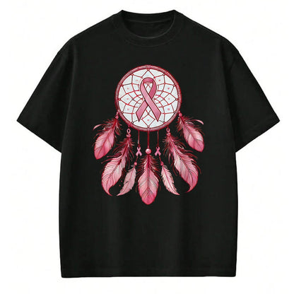 Native American T-Shirts, Vintage Native American Unisex T-Shirt/Hoodie/Sweatshirt HLT00 - Pink Ribbon Native Indian DreamCatcher Art Breast Cancer