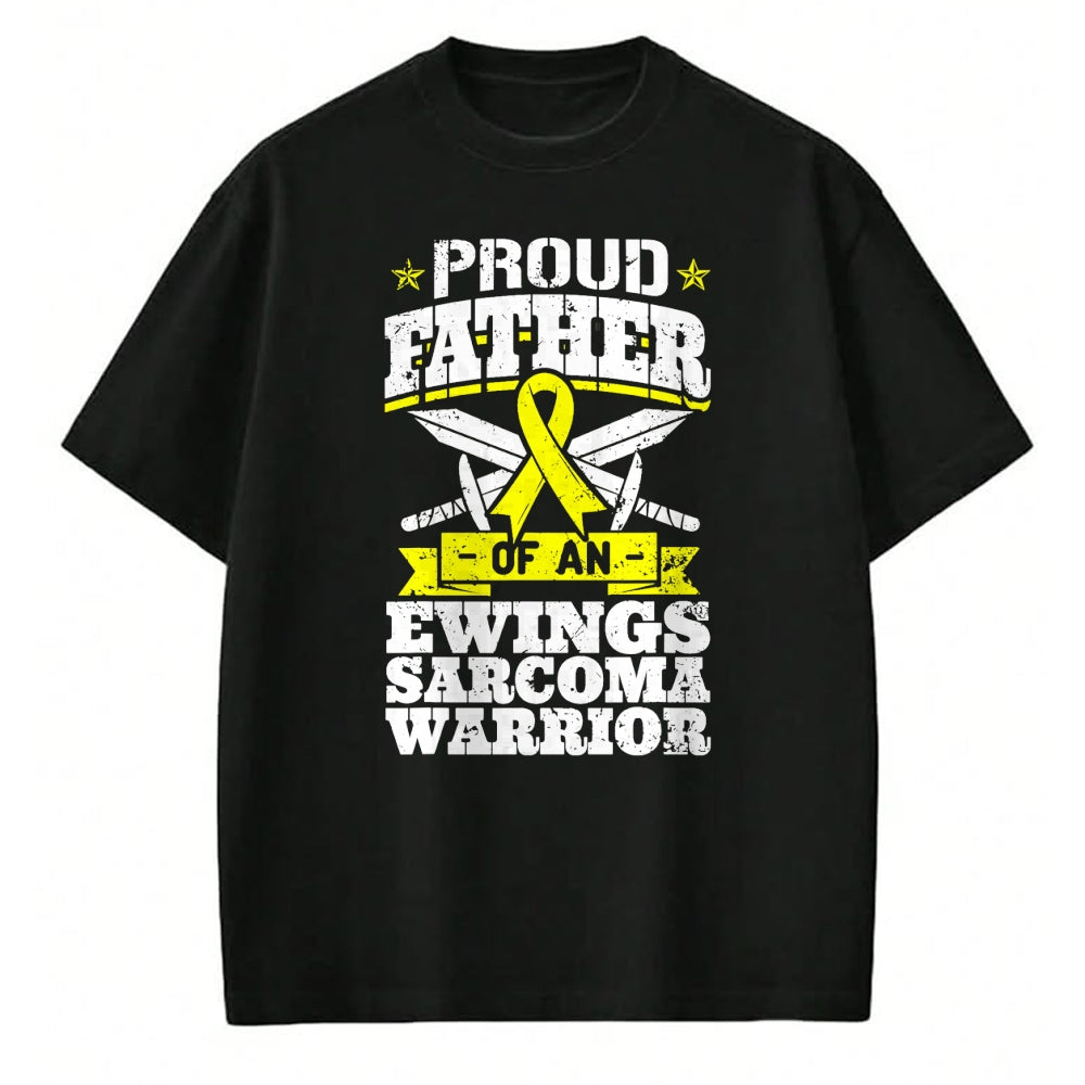 Gift for Dad Shirt, Funny Dad Unisex T-Shirt/Hoodie/Sweatshirt HLT00 – Proud Father Of An Ewings Sarcoma Warrior Awareness Ribbon T-Shirt