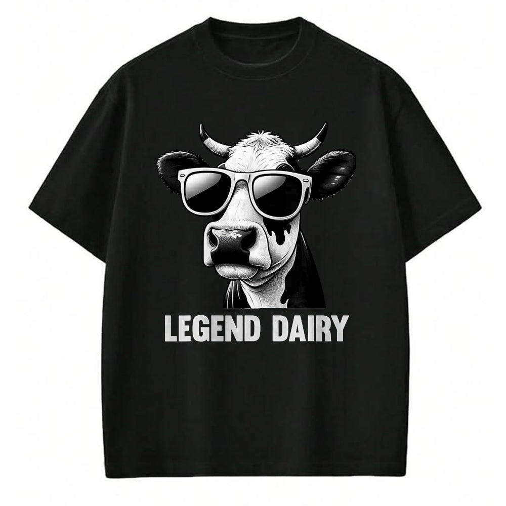 Best Farmer Life Shirt, Funny Farmer UnisexT-Shirt/Hoodie/Sweatshirt HLT00 - Legend Dairy Funny Farmer Cow Farmer Pun Graphic T-Shirt, Men, Black, 3X-Large