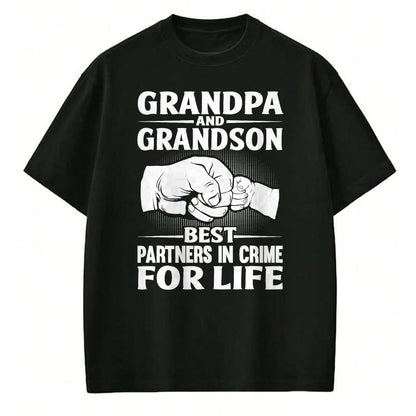 Best Grandpa Shirt, Proud Grandpa Unisex T-Shirt/Hoodie/Sweatshirt HLT00 - Grandpa and GrandSon Best Partners in Crime For Life