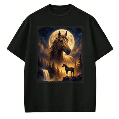Best Horse Lover Shirt , Funny Horse UnisexT-Shirt/Hoodie/Sweatshirt HLT00 - Mystical Retro Majestic Horse Spirit Animal Full Moon Nature T-Shirt