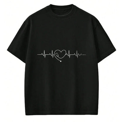 Funny Nurse Shirt, Nurse Unisex T-Shirt/Hoodie/Sweatshirt HLT00 - Medical Nursing Heart Stethoscope Heartbeat Medical Nurse T-Shirt