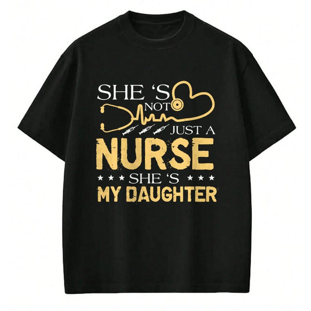 Funny Nurse Shirt, Nurse Unisex T-Shirt/Hoodie/Sweatshirt HLT00 - My Daughter Is A Nurse Proud Nurse's Mom Dad RN LPN Family T-Shirt