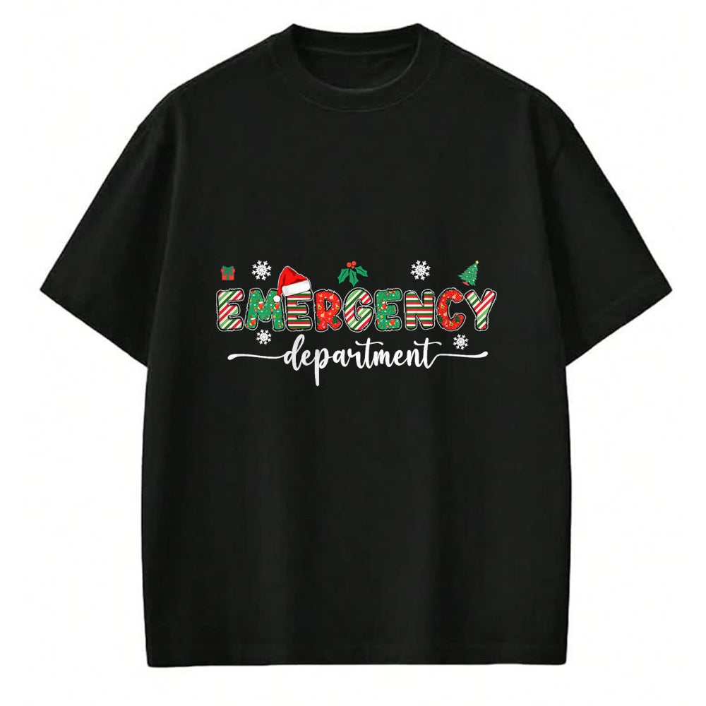Funny Nurse Shirt, Nurse Unisex T-Shirt/Hoodie/Sweatshirt HLT00 - Groovy Emergency Department Christmas Santa ER Crew Nurse T-Shirt