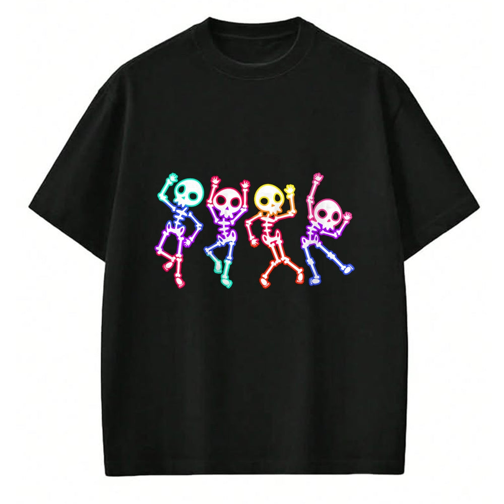 Best Thanksgiving Family Shirt , Funny Thanksgiving UnisexT-Shirt/Hoodie/Sweatshirt HLT00 - Glow in The Halloween Night Skeleton Funny Dancing Skeleton T-Shirt