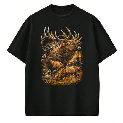 Funny Hunting Shirt, Gift For Hunting Lover Unisex T-Shirt/Hoodie/Sweatshirt HLT00 - Elk Hunting Wilderness Mountain Wildlife Bull Elk T-Shirt