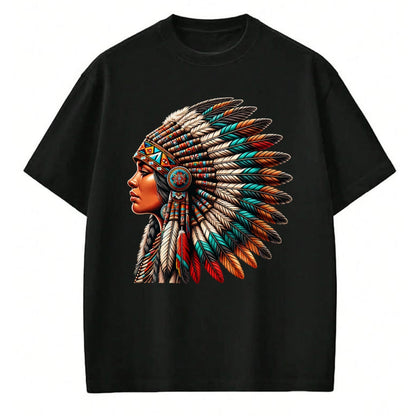 Native American T-Shirts, Vintage Native American Unisex T-Shirt/Hoodie/Sweatshirt HLT00 - Native American Woman Indian Warrior for Women