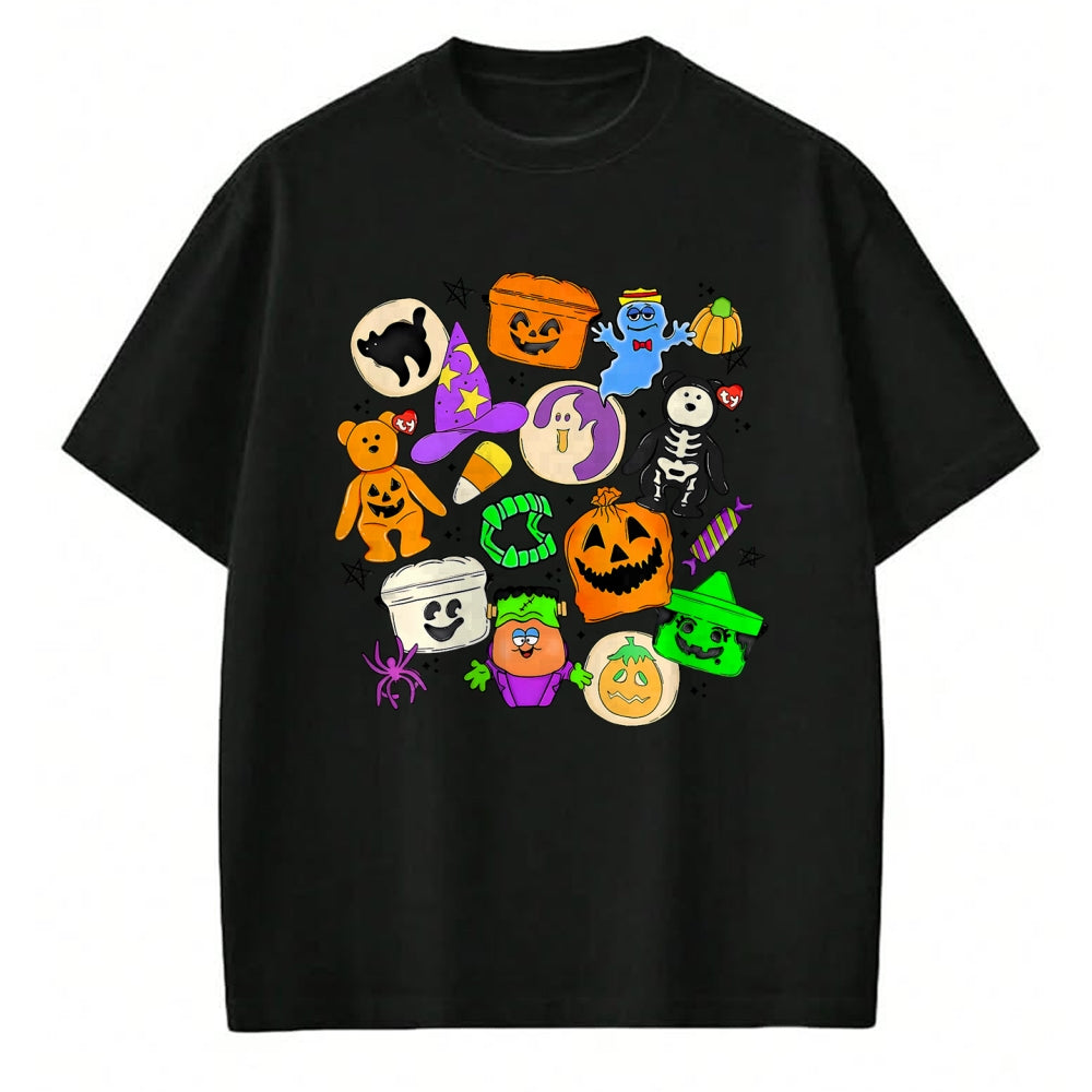 Best Thanksgiving Family Shirt , Funny Thanksgiving UnisexT-Shirt/Hoodie/Sweatshirt HLT00 - Cute Funny Boo Ghost Vintage 90s Halloween Collage Doodles T-Shirt