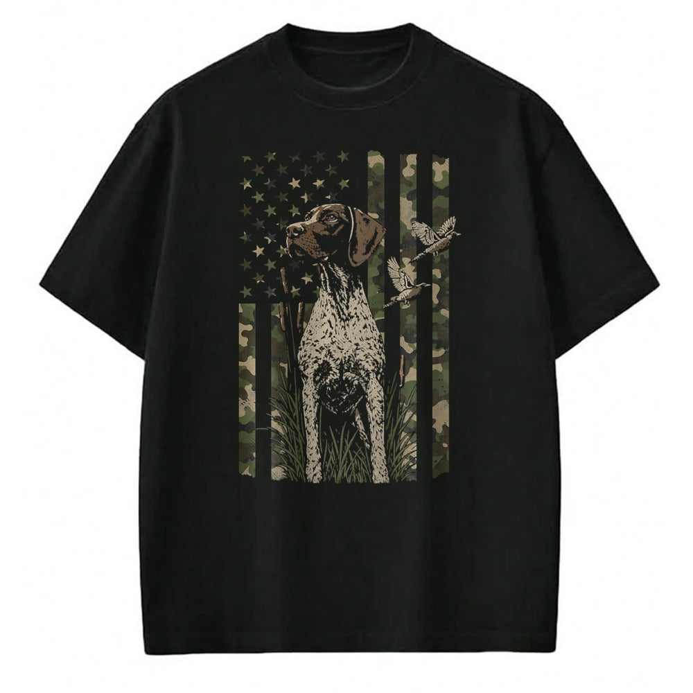 Funny Hunting Shirt, Gift For Hunting Lover Unisex T-Shirt/Hoodie/Sweatshirt HLT00 - Pheasant Hunting Dog Distressed (Design on Back) T-Shirt
