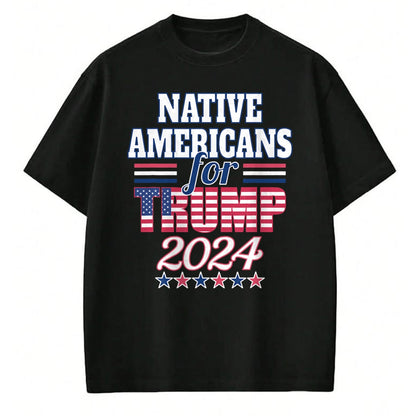 Native American T-Shirts, Vintage Native American Unisex T-Shirt/Hoodie/Sweatshirt HLT00 - Native Americans For Trump 2024 Election Trump Supporter