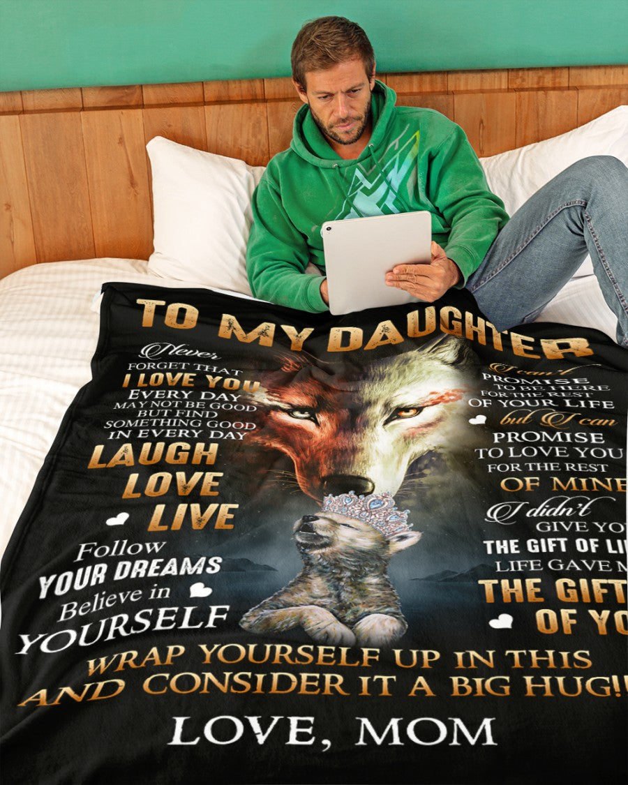To My Daughter From Mom - Blanket